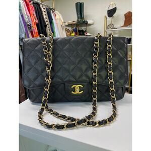 Chanel Caviar Quilted Jumbo Single Flap Bag